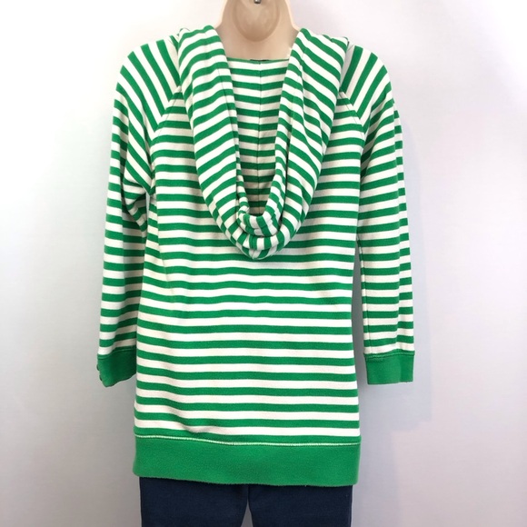 Gap Green White Stripe Hoodie Sweatshirt - Picture 15 of 16